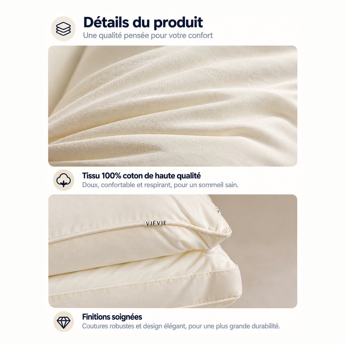 Oreiller Royal Hotel – Soutien Cervical & Confort Premium
